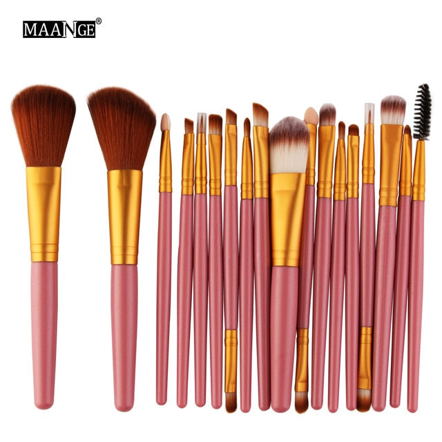 MAANGE 6/15/18Pcs Makeup Brushes Tool Set Cosmetic