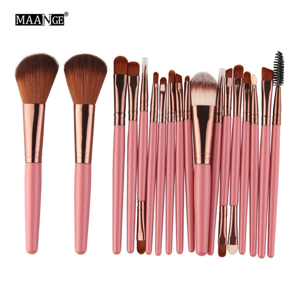 MAANGE 6/15/18Pcs Makeup Brushes Tool Set Cosmetic