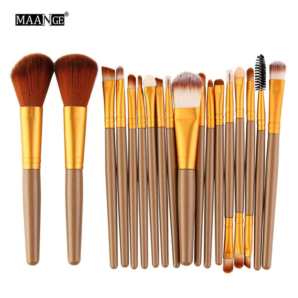 MAANGE 6/15/18Pcs Makeup Brushes Tool Set Cosmetic