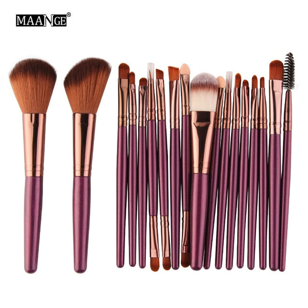 MAANGE 6/15/18Pcs Makeup Brushes Tool Set Cosmetic