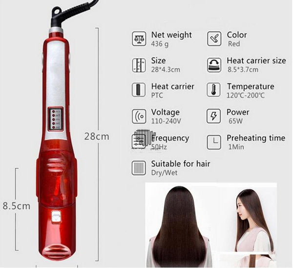 Kemei Ceramic Steam Hair Straightener Professional Flat Iron Vapor