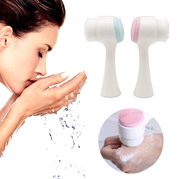 Silicone Face Cleanser Brush Portable Size 3D