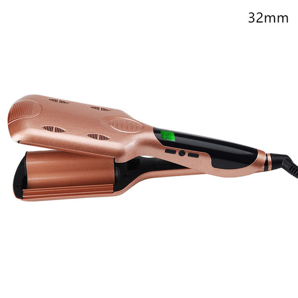 Professional 26/32 mm Wave Curling Iron Ceramic Hair Curler Deep Wavy Curler  LED Temperature Hair Three Tube Hair Curler Roller